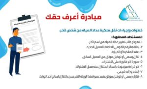 المستندات المطلوبه لنقل ملكية عداد المياه من شخص لآخر