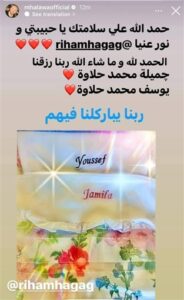 ريهام حجاج ترزق بتوأم من محمد حلاوة 