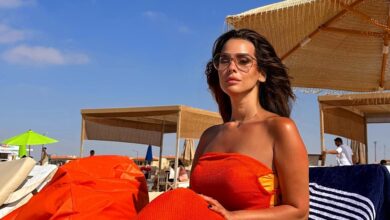 دلال طلعت من السجن وراحت تصيف.. الفنانة إيمان العاصي شاهد بالصور