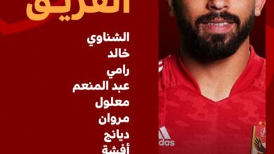 تشكيل الأهلي الرسمي لمواجهة الإسماعيلي