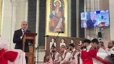 سفير مصر بفرنسا يهنىء نيافة الأنبا مارك بعيد الميلاد المجيد