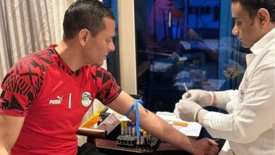 فحص طبي لفريق المنتخب الشاطئي